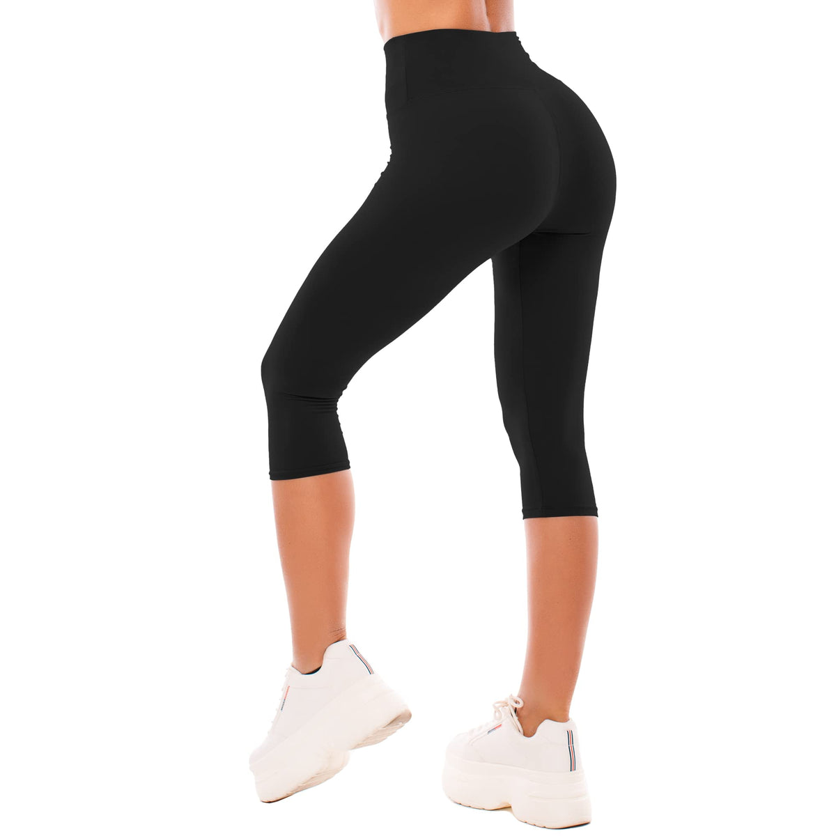 SINOPHANT High Waisted Capri 3/4 Length Leggings for Women