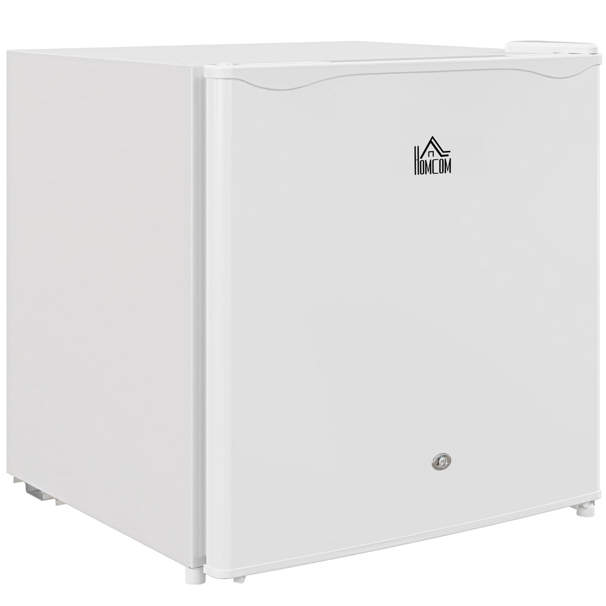 HOMCOM 46L Table Top Mini Fridge with Ice Box, Reversible Door, Cream
