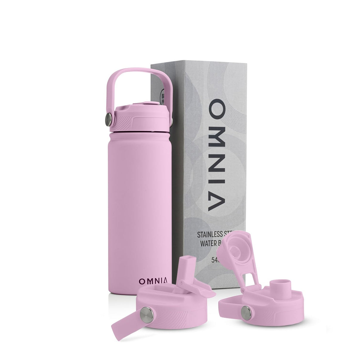Vacuum Insulated Stainless Steel Water Bottle, 2 Lids (Straw & Spout) Leakproof, BPA-Free, Reusable Flask Ideal for Travel and Outdoors (Gradient Purple - 750 ml)