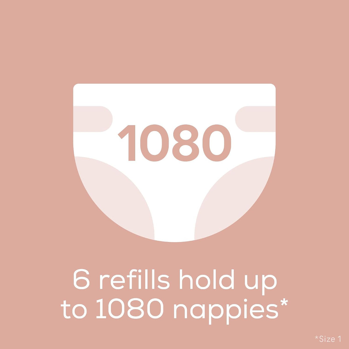 Angelcare Octagonal Refill, 6 Pack, for Classic XL Nappy Bin