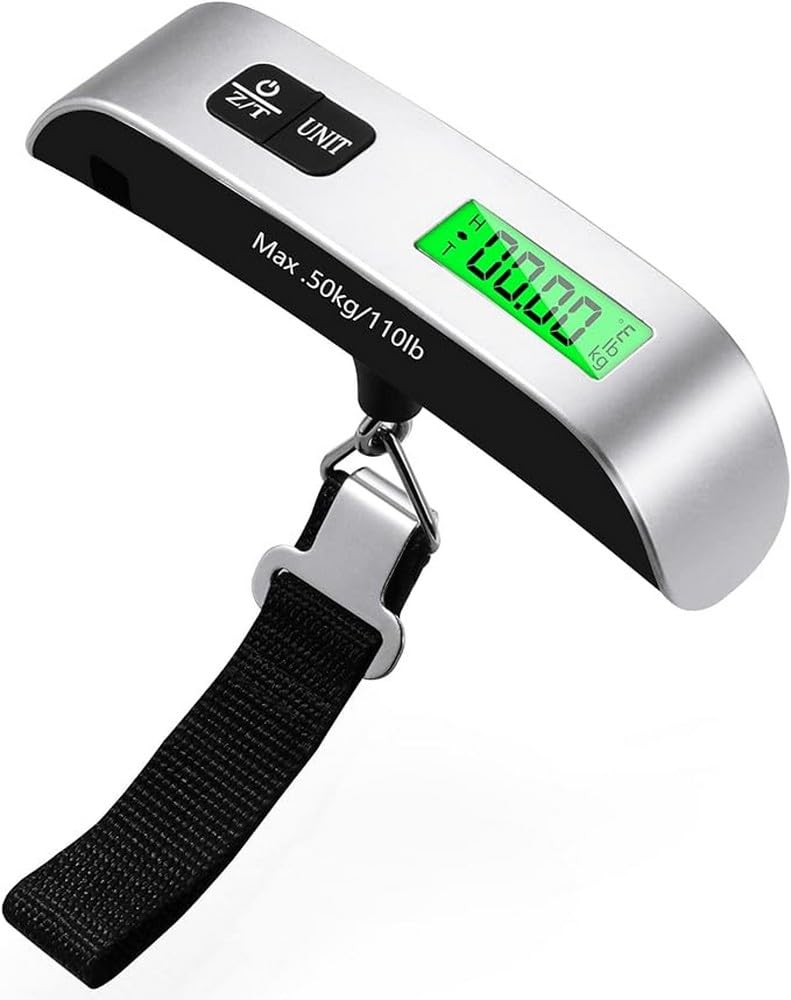 Blendura Digital Luggage Scale with Hook, 50 kg / 110 lb, White