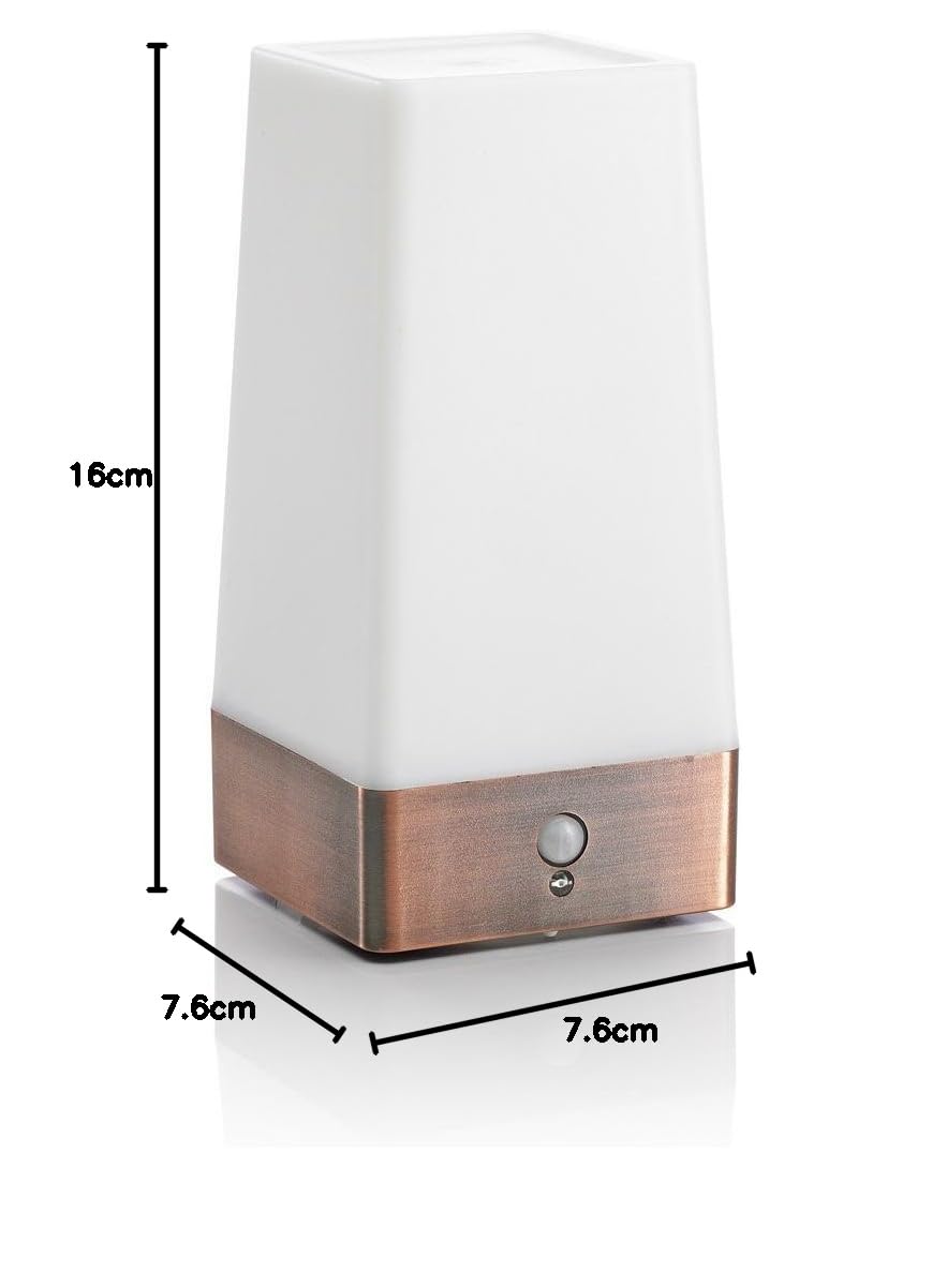 Auraglow Rechargeable Motion Sensor Table Lamp Round, LED Night Glow