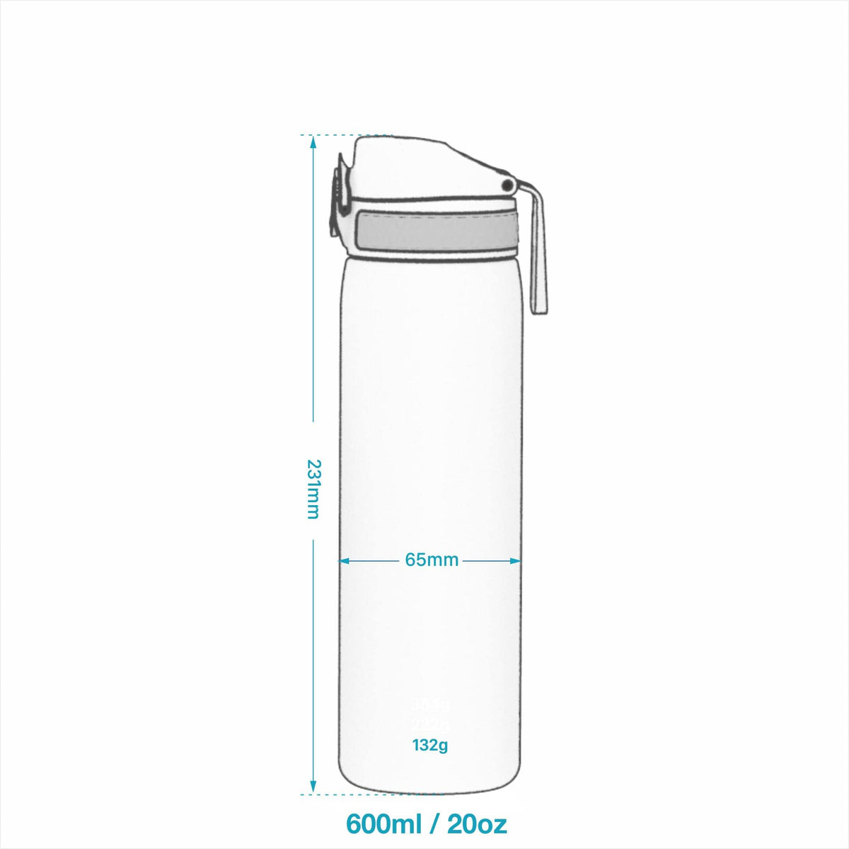 Ion8 Water Bottle, 500 ml/18 oz, Leak Proof, Easy to Open, Secure Lock, Dishwasher Safe, Hygienic Flip Cover, Carry Handle, Fits Cup Holders, Easy Clean, Hot Pink