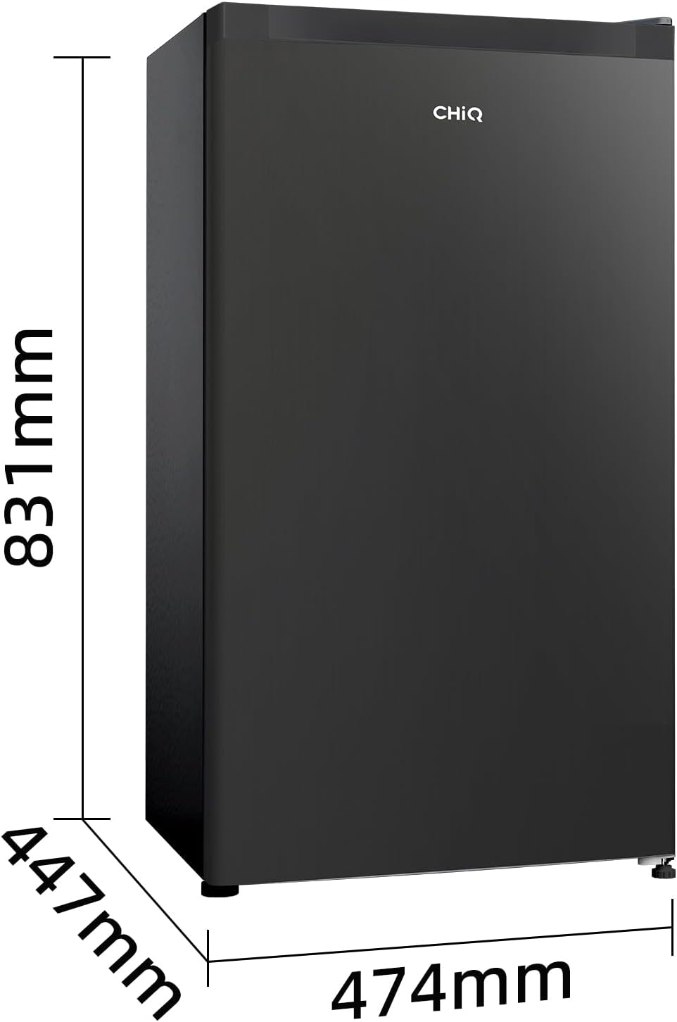 CHiQ 145L Upright Freezer with 4-Star Freezing & Reversible Door Black