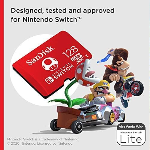 SANDISK microSD Card 128GB, Super Mario Super Mushroom Edition