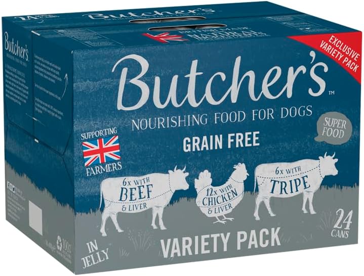 Butcher's Complete Wet Can Adult Dog Food Variety Pack 24x400g