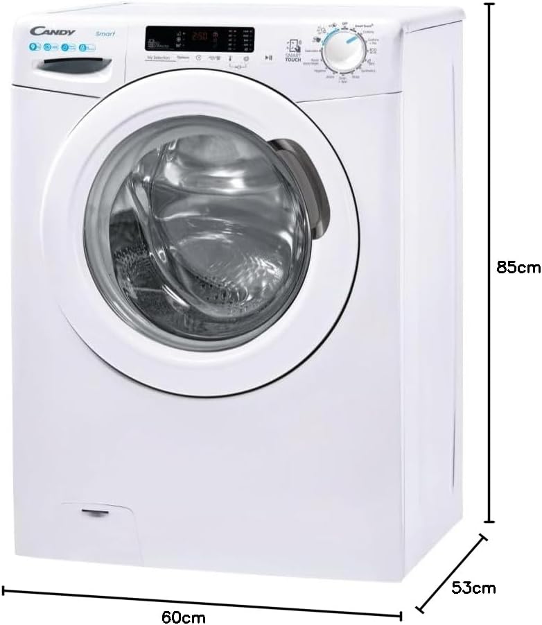 Candy CS1492DW4 Smart Freestanding Washing Machine 9KG 1400rpm, B Energy, White, NFC