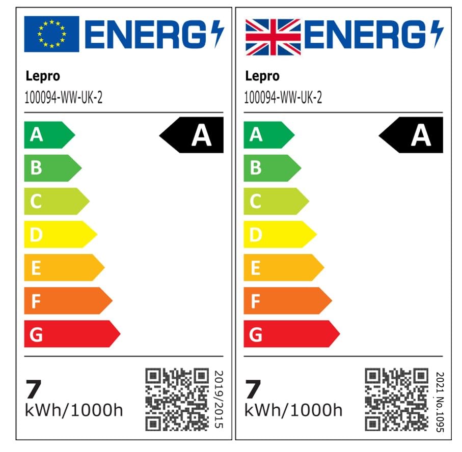 Lepro 1520lm Bayonet Light Bulb A-Rated, 7.2W = 100W, Warm White, Pack of 4