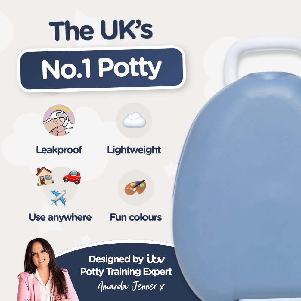 My Carry Potty - Travel Potty, Award-Winning Portable Toddler Toilet Seat for Kids to Take Everywhere (Ladybird)