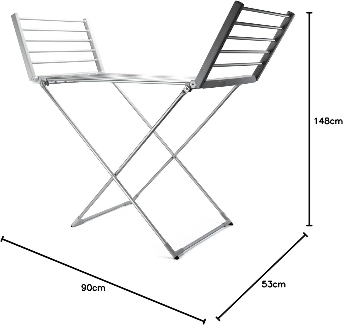 Easy Shopping® Electric Heated Clothes Airer 3-Tier Folding Laundry Dryer with 24 Heated Rails Indoor Horse Rack Foldable Garment Dryer