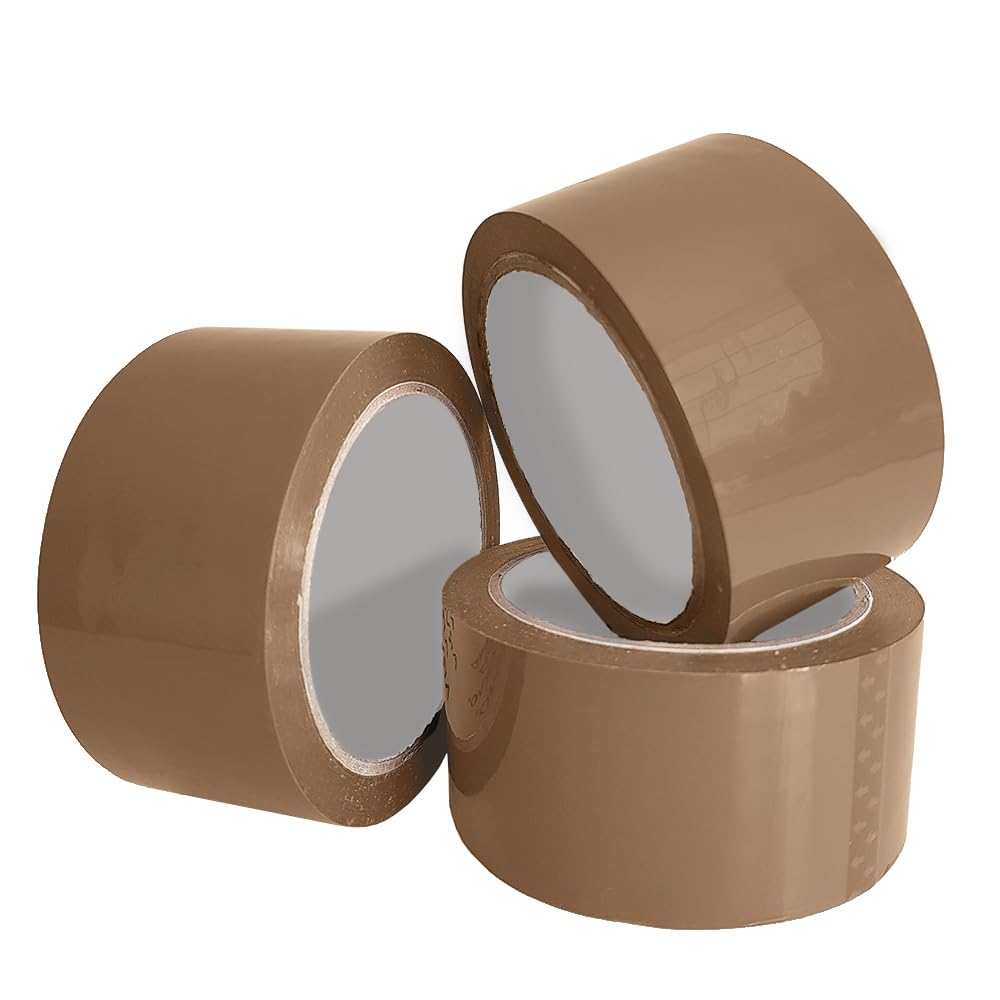 ARVO Brown Packing Tape 1 Roll with Low Noise (48mm x 60m) - Durable Parcel Tape for Packing Boxes, Secure Packaging for Moving House