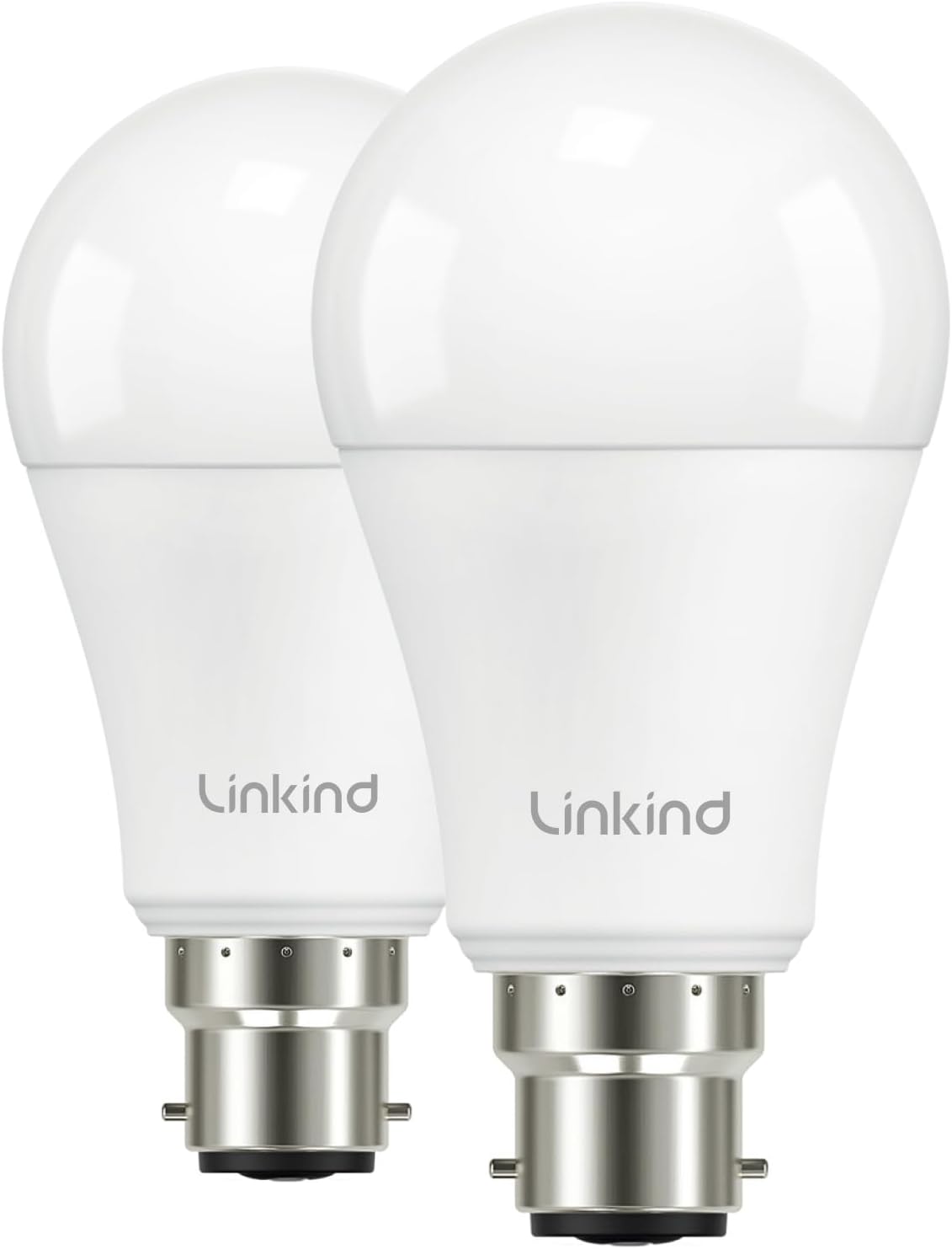 Linkind Bayonet Light Bulb 100w Equivalent,Daylight White 5000K, 13.7W 1600lm Super Bright B22d LED Bulbs,BC GLS Energy Saving Bulbs, Non-Dimmable, 2 Pack
