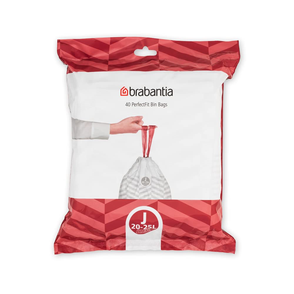 Brabantia Heavy Duty Perfect Fit Bin Liners (5 Packs of 20) 10-12 Litre