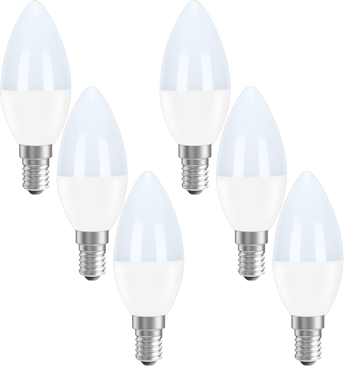 SES E14 Led Light Bulb Warm White,40W Equivalent,Pack of 6