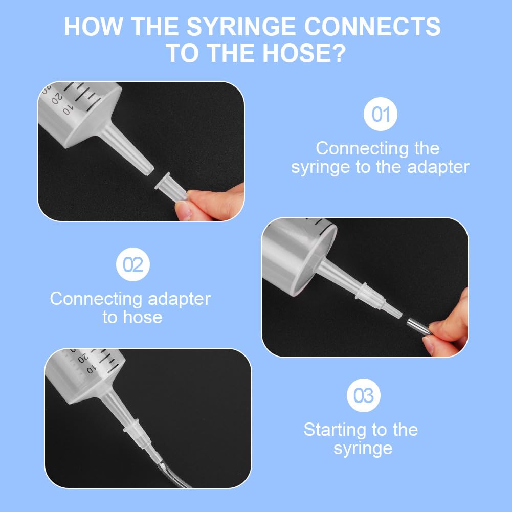 OFFCUP Plastic Syringes, 3pcs 20ML No Needle Syringe Individually Packaged