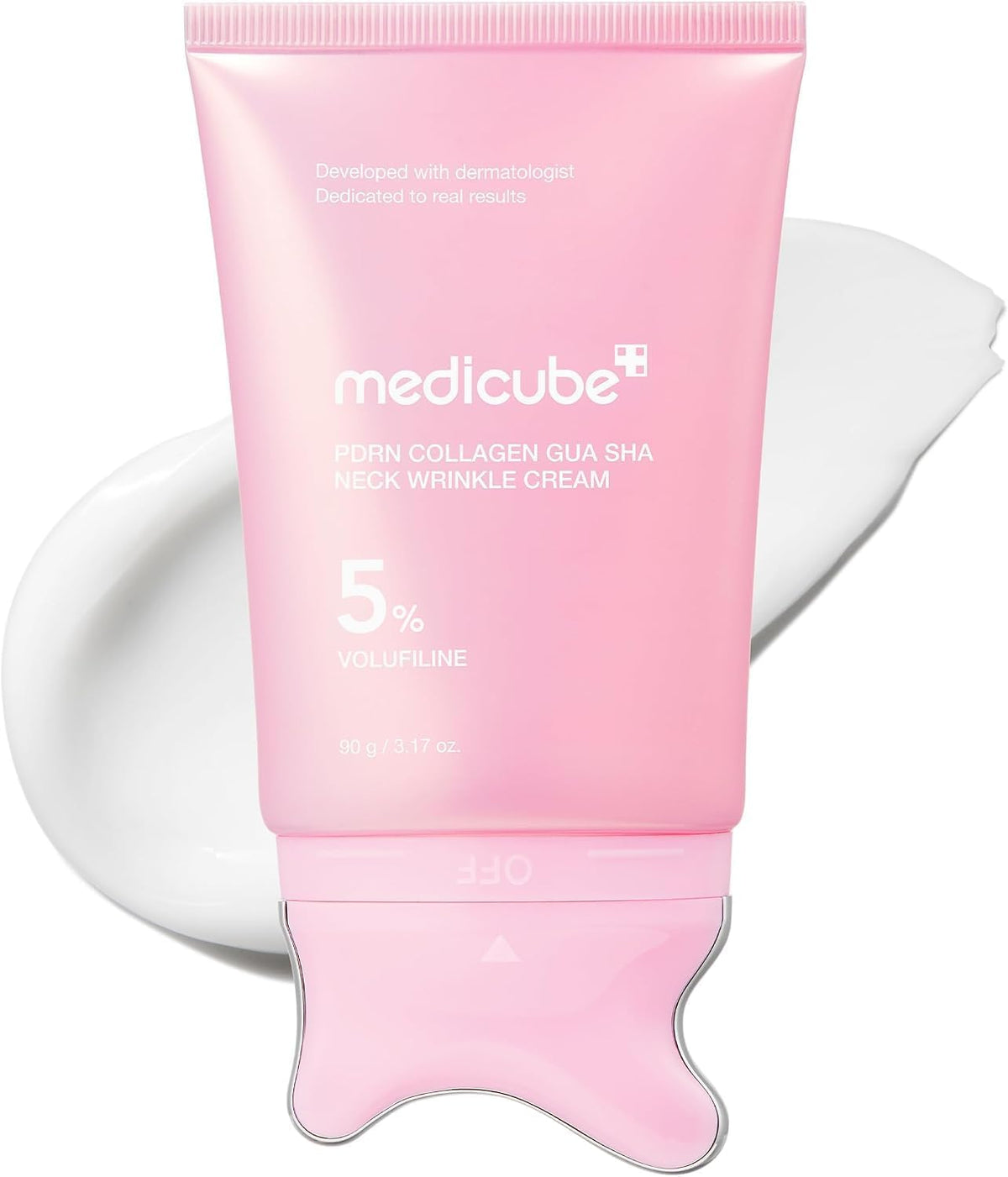 medicube PDRN Collagen Gua Sha Neck Wrinkle Cream - Firming, Contour Care