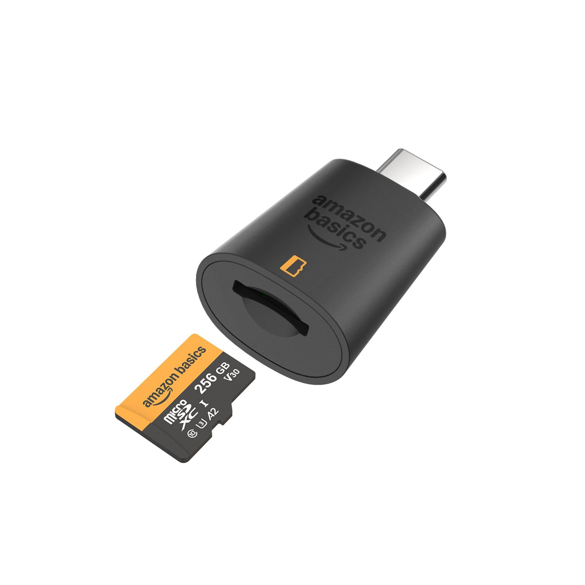 Amazon Basics microSDXC Memory Card with Full Size Adapter, A2, U3, Read Speed up to 100 MB/s, 128GB, Black