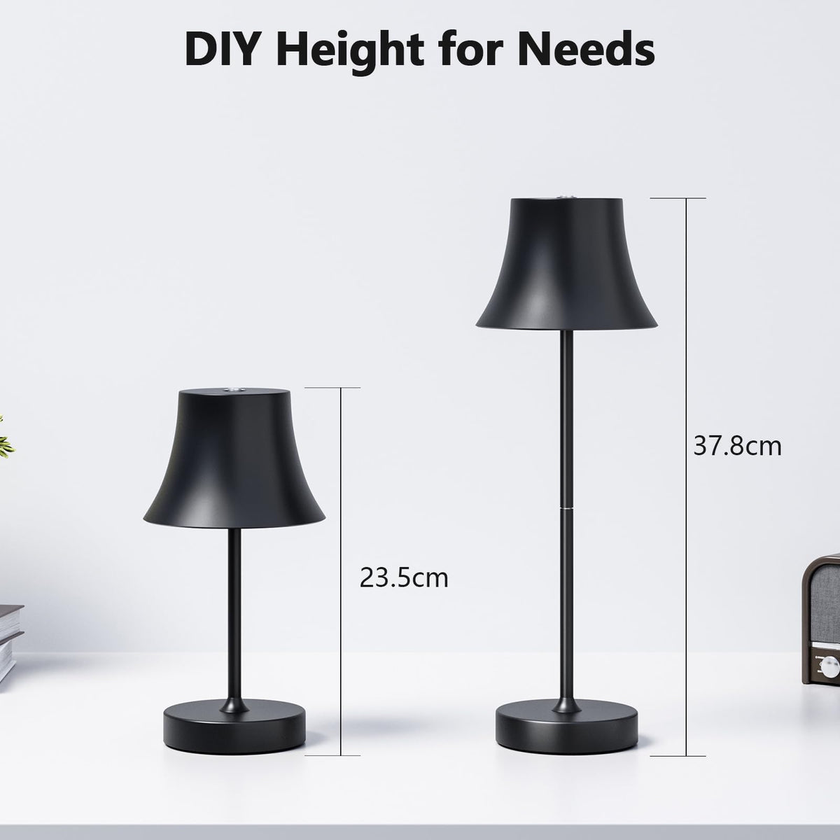 Rechargeable Table Lamp, Cordless Lamp for Outdoor & Indoor, 1 Pack