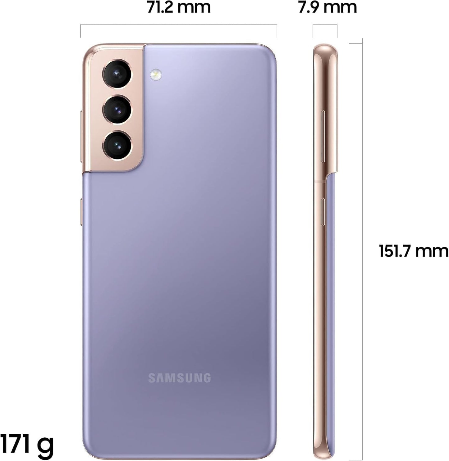 Samsung Galaxy S21 5G Smartphone SIM Free Android Mobile Phone Phantom Pink 128GB (Spanish Version)