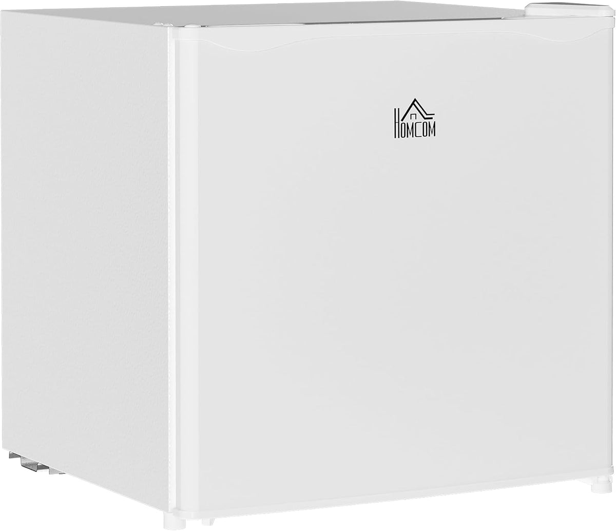 HOMCOM 46L Table Top Mini Fridge with Ice Box, Reversible Door, Cream