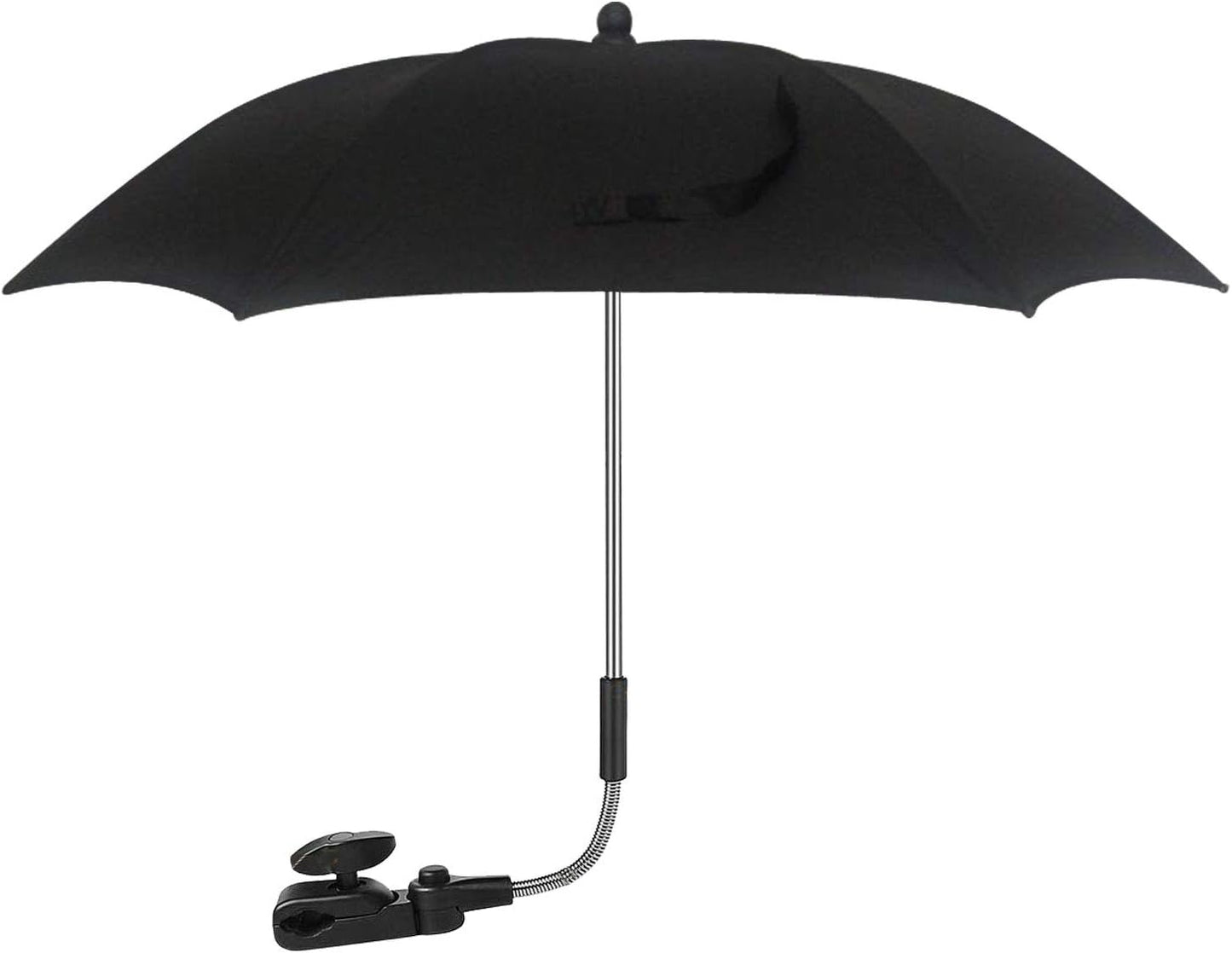PSS PrimeSportsShop Universal UV Parasol sun canopy for Pushchairs and Buggy, Clip on Stroller Umbrella, Baby Buggy Sun Parasol with Adjustable Fixing Clamp