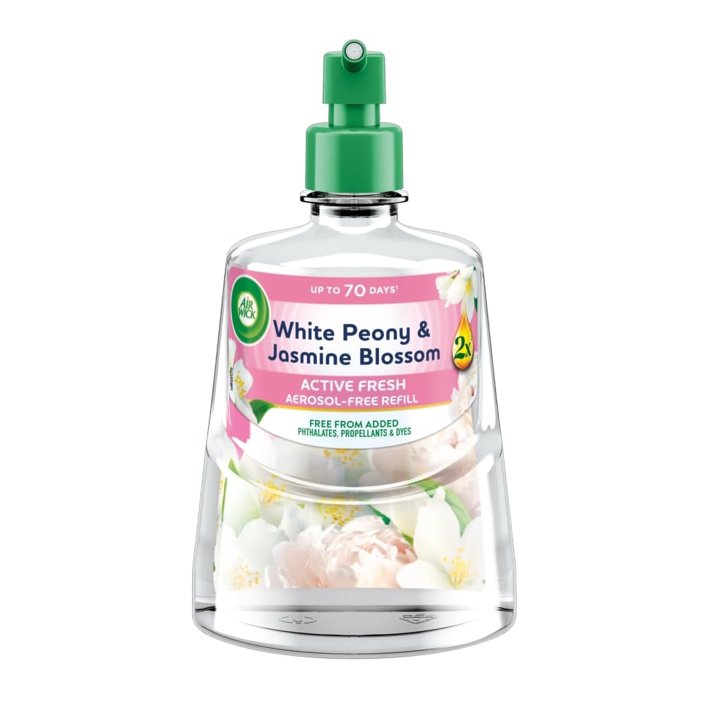 Airwick Active Fresh Refills Bundle 228ml 4 Pack - Linen & White Orchid (2 Units) - Cherry Blossom & Raspberry (2 Units)