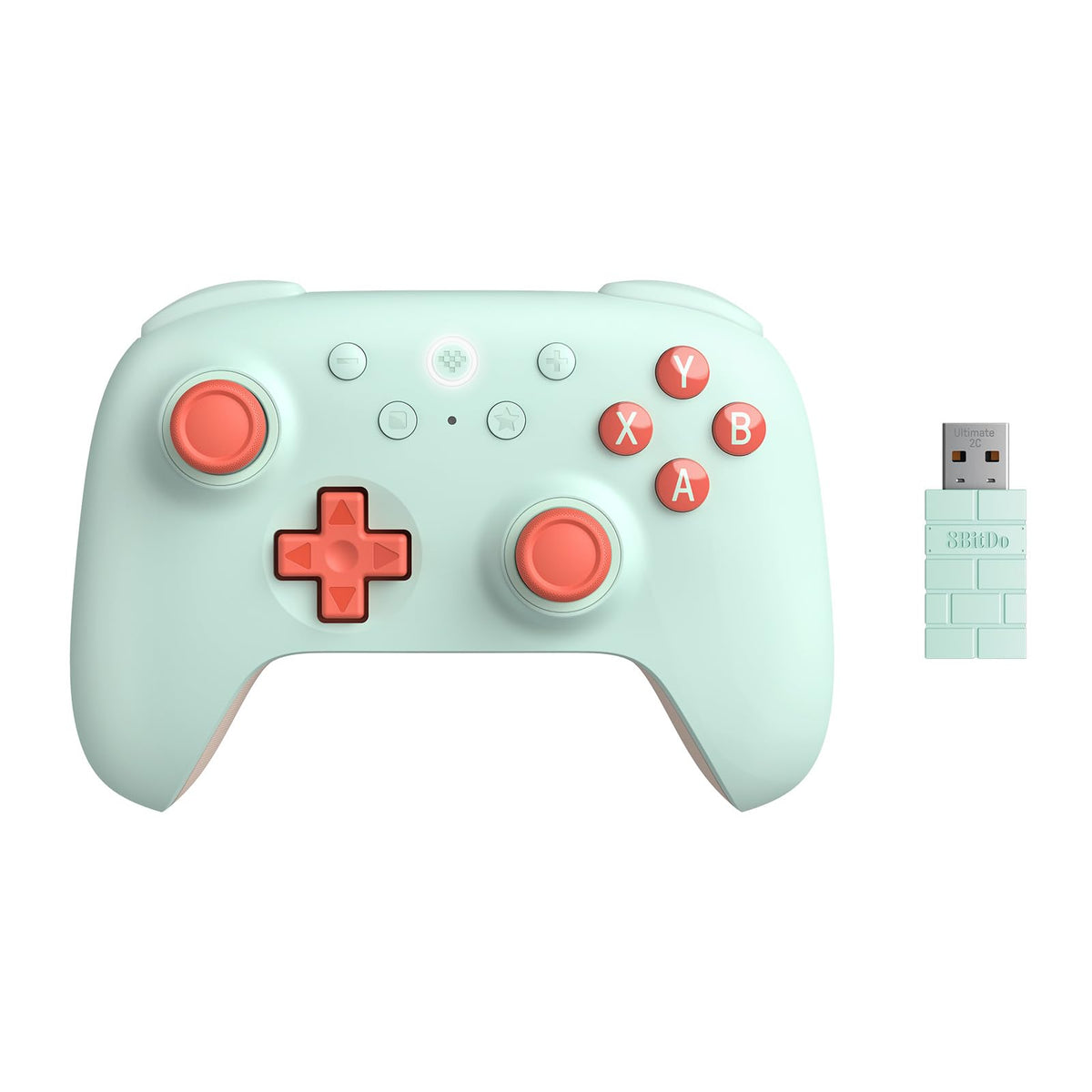 8Bitdo Ultimate 2C Wireless Controller for Windows PC and Android, with 1000Hz Polling Rate, Hall Effect Joysticks and Hall Triggers, and Remappable L4/R4 Bumpers (Peach)
