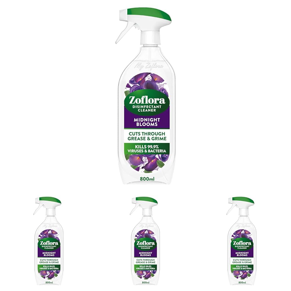 Zoflora Midnight Blooms Multipurpose Cleaner Trigger Spray Bottle, 800ml