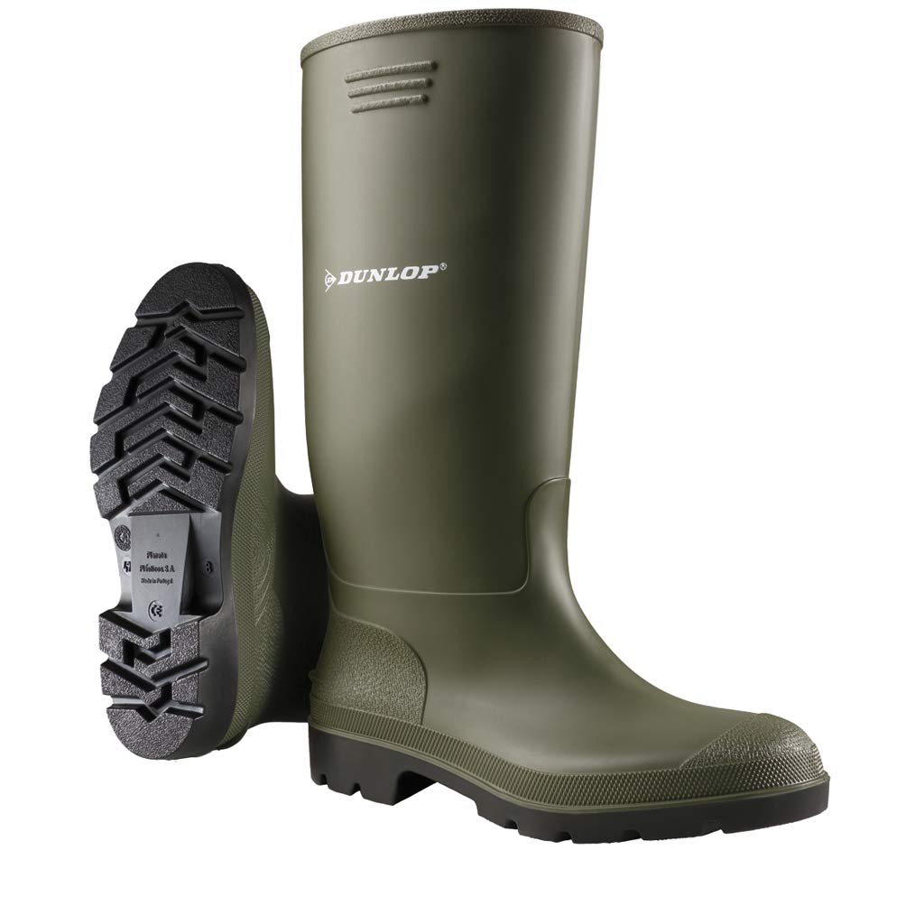 DUNLOP Pricemastor – Classic Waterproof Wellies for Men and Women – Lightweight and CE Certified – Durable PVC Wellies for Work & Leisure – Black – UK Sizes 2.5 to 13
