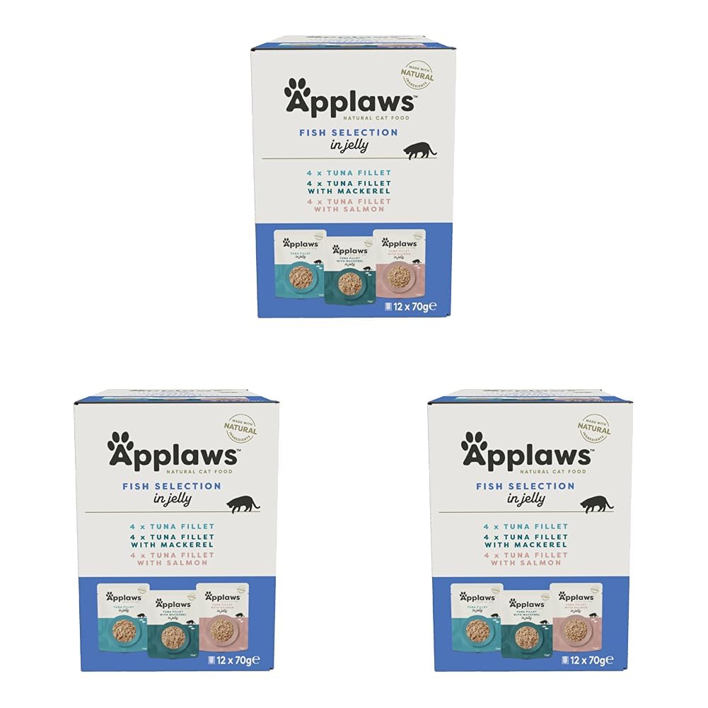 Applaws Tuna & Pacific Prawn Pouch 70G 12PK (Broth), Transparent