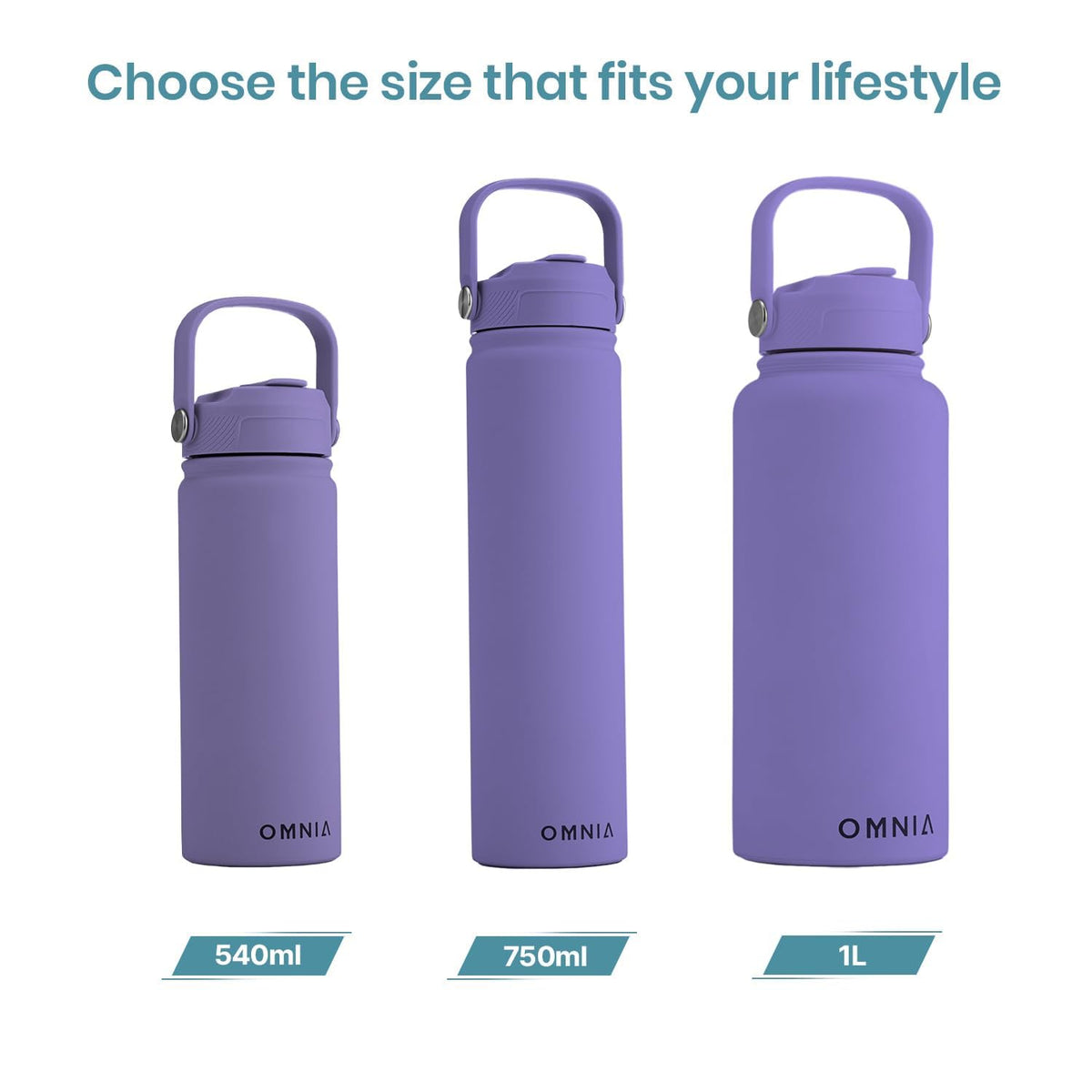 Vacuum Insulated Stainless Steel Water Bottle, 2 Lids (Straw & Spout) Leakproof, BPA-Free, Reusable Flask Ideal for Travel and Outdoors (Gradient Purple - 750 ml)