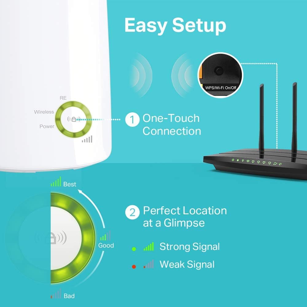 TP-Link 300 Mbps WiFi Extender, Smart Signal Indicator Light WiFi Booster, WiFi Range Extender Repeater, Internet Booster, Expand Wider WiFi Coverage, App Control Easy Plug-in, UK Plug (TL-WA854RE)