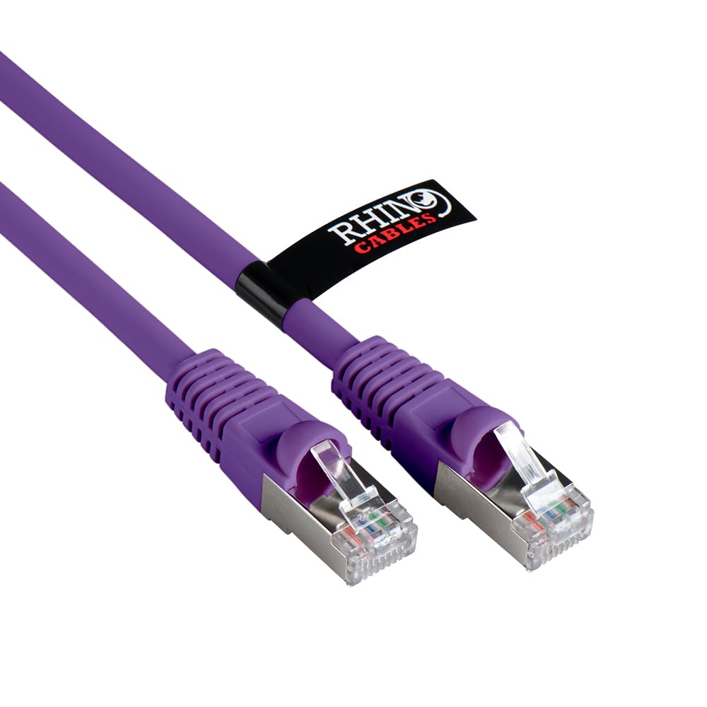 rhinocables CAT 6a Ethernet Cable | 10Gbps S/FT High-Speed & Large Bandwidth Data Transfer | Reliable LAN Network RJ45 Cable | Wi-Fi Broadband Cable for Seamless Gaming & Streaming (0.25m, Pink)