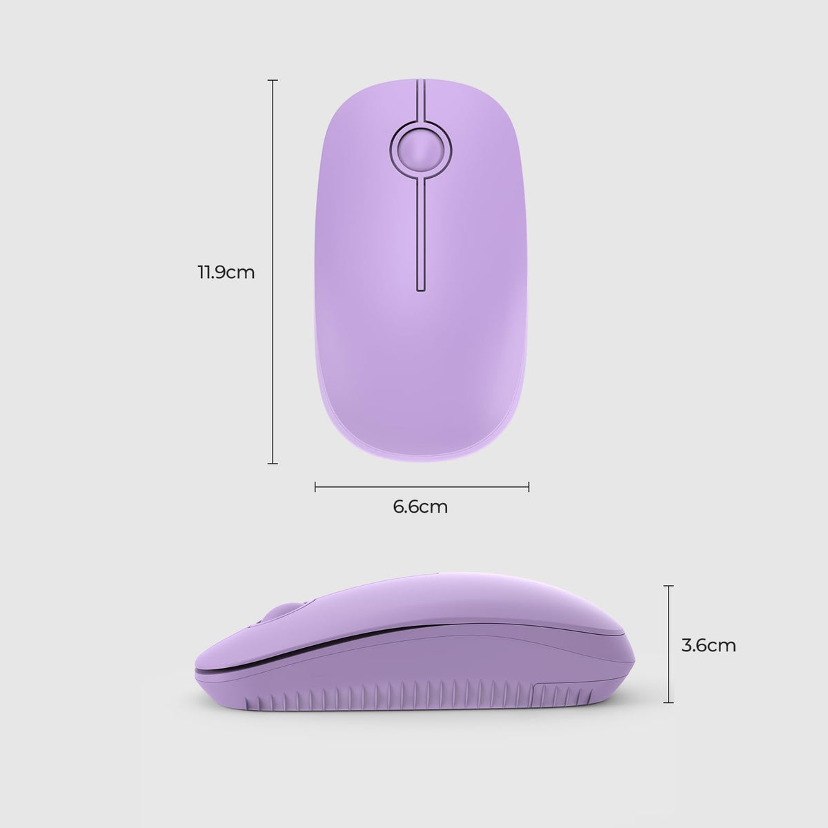 Seenda Wireless Mouse, Silent with 2.4G USB Receiver, Black