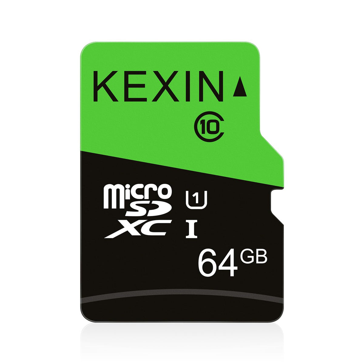 KEXIN Micro SD Card 32GB, MicroSDHC Memory Card UHS-I Up to 80MB/s Read, Class 10 C10 U1 TF Card for Camera, Smartphone, Security System, Drone, Tablet (Black Green)