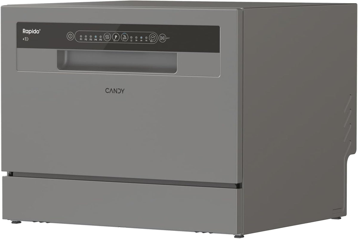 Candy Table Top Dishwasher, 6 Place Settings, Silver