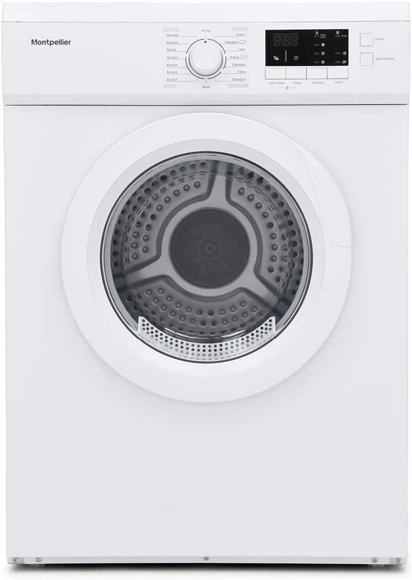 Montpellier MVSD7W Freestanding 7kg Vented Sensor Tumble Dryer - White