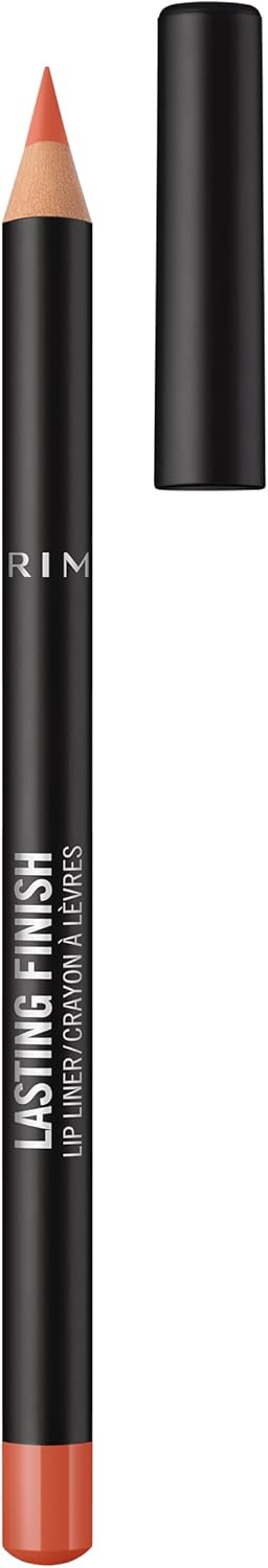 Rimmel Lasting Finish 8HR Lip Liner, Peach Me, Highly Pigmented Formula, Long-Wearing Creamy Colour, Precise Application and Seamless Blend, For Big & Plump Lips, Vegan & Cruelty Free, 1.2g