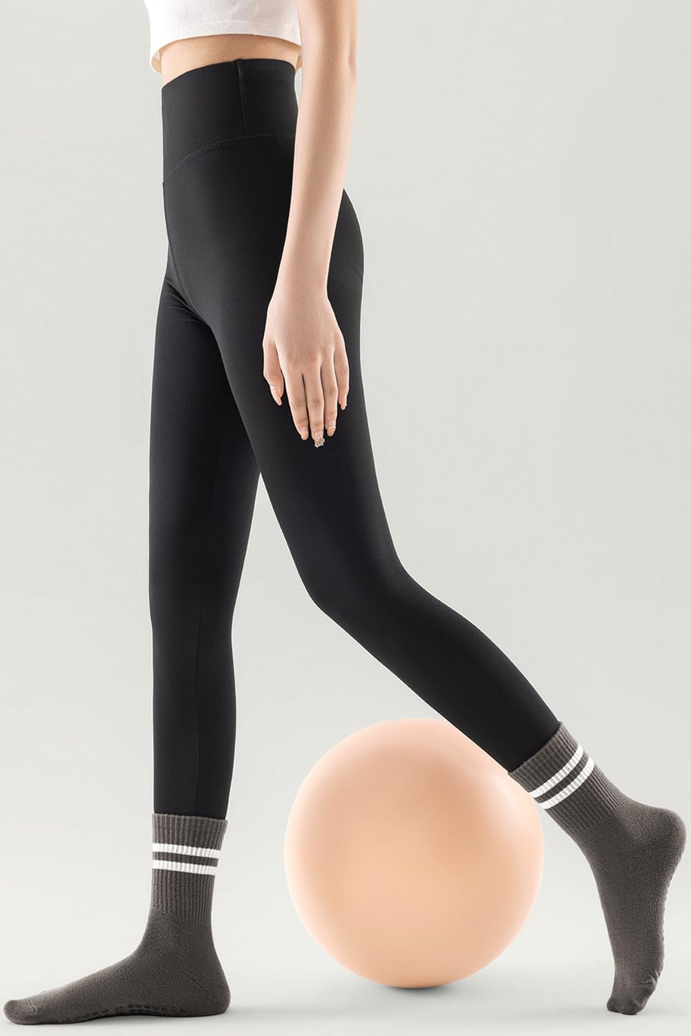 Non Slip Yoga Grip Pilates Socks for Women&Men Anti Slipper Grippy Socks for Ballet, Hospital, Dance, Trampoline, Barre
