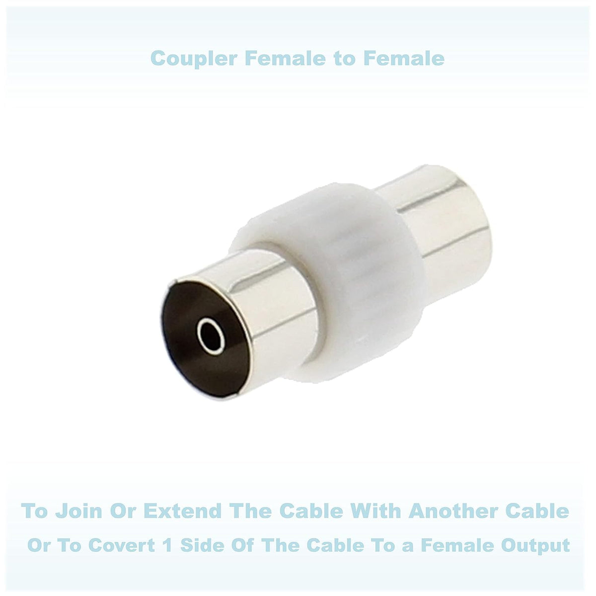 3C2V TV Coaxial Cable 8M - Nickel Plated RF Coax Extension Lead for Freesat, Aerial Socket, Freeview, Sat,DVD,VCR,SKY, Smart U-HD TV, Virgin, BT, Antenna Box, Y Splitter, Signal Booster 8.0 Meter