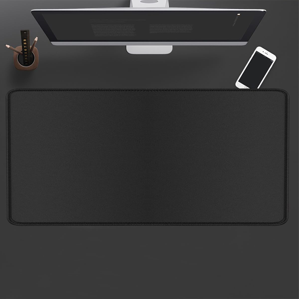 Rcege Large Gaming Mouse Pad Extended Desk Mat with Non Slip Stitched Edge
