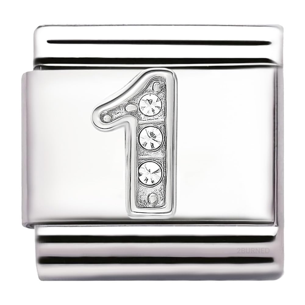 Italian Charm Link Number Birthday Milestones fit 9mm bracelet