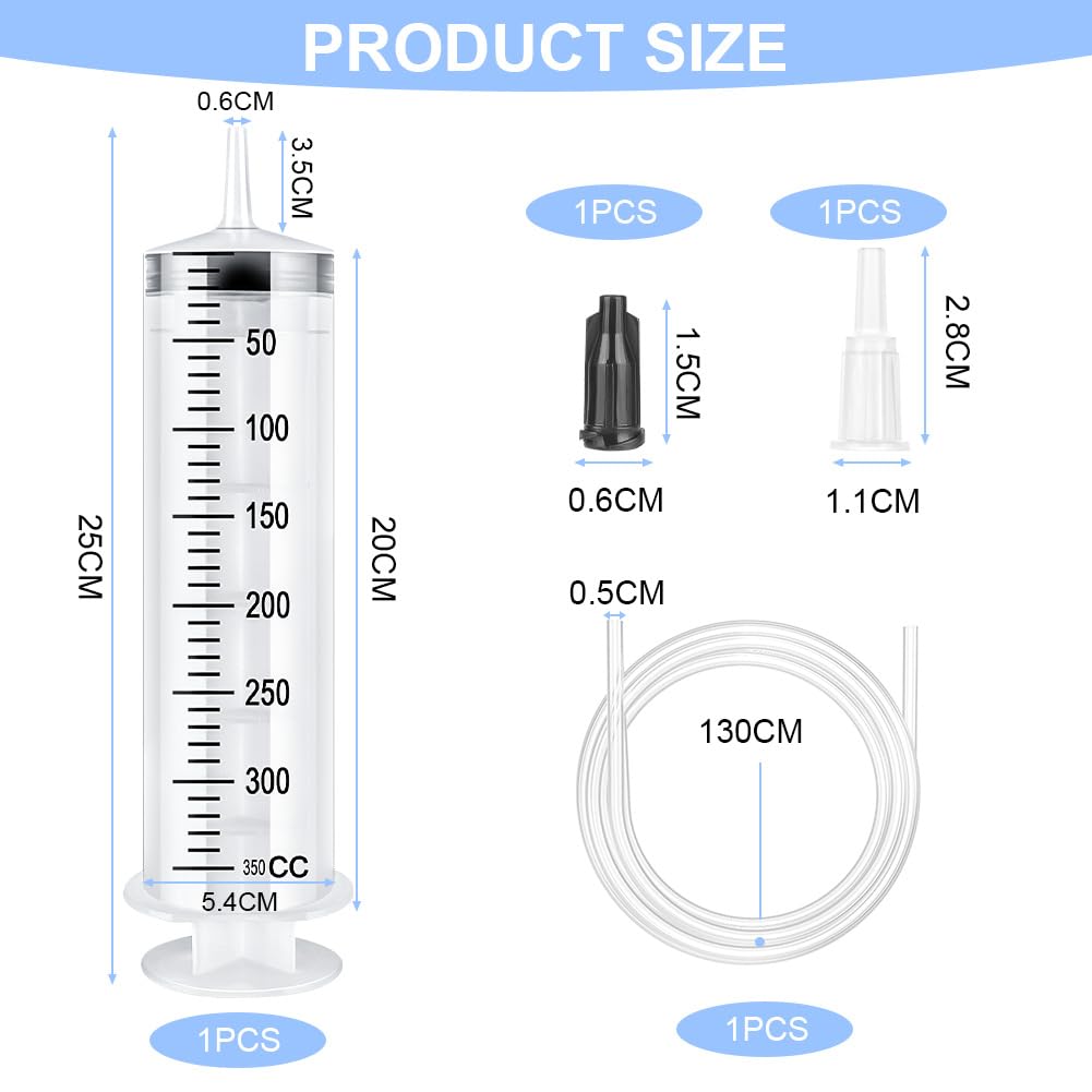 OFFCUP Plastic Syringes, 3pcs 20ML No Needle Syringe Individually Packaged