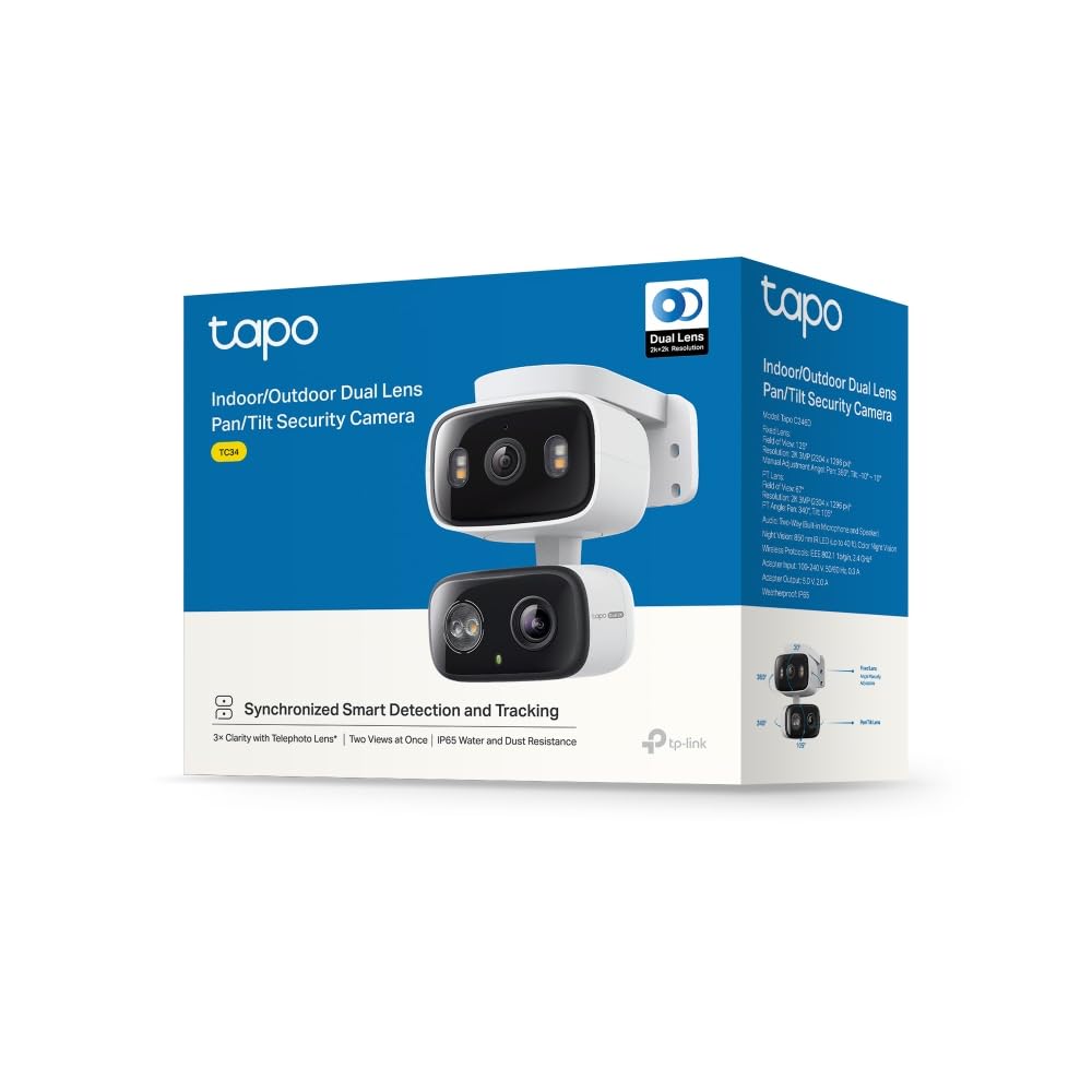 Tapo C216 2K 3MP Pan/Tilt Indoor Outdoor Security Camera Spotlights Camera