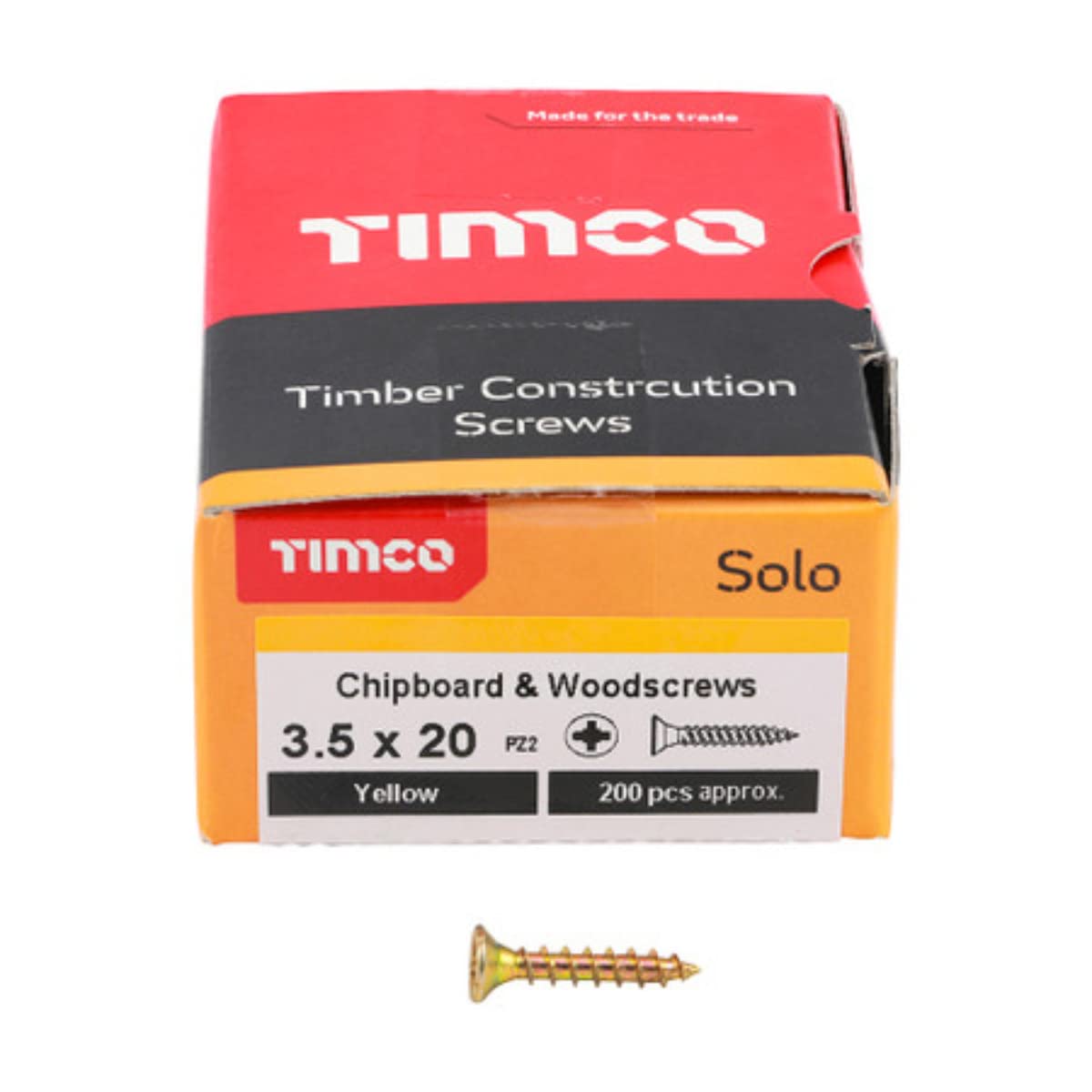 TIMCO Solo Chipboard & Woodscrews - Gold - 6.0 x 90mm - 60090SOLOC