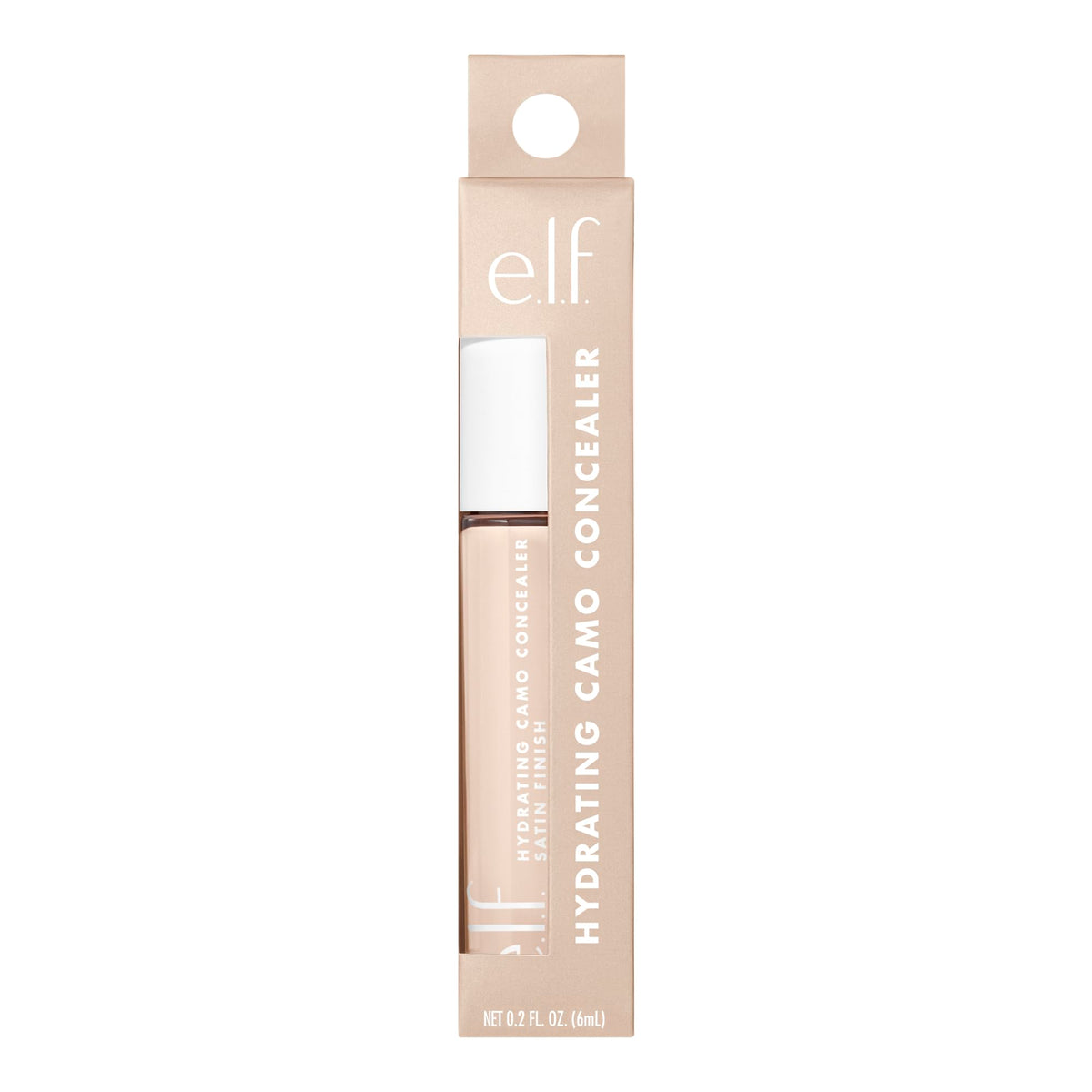 e.l.f. Hydrating Camo Concealer, Satin Finish, Conceals, Corrects & Highlights, Fair Warm, 0.203 Fl Oz (6mL)