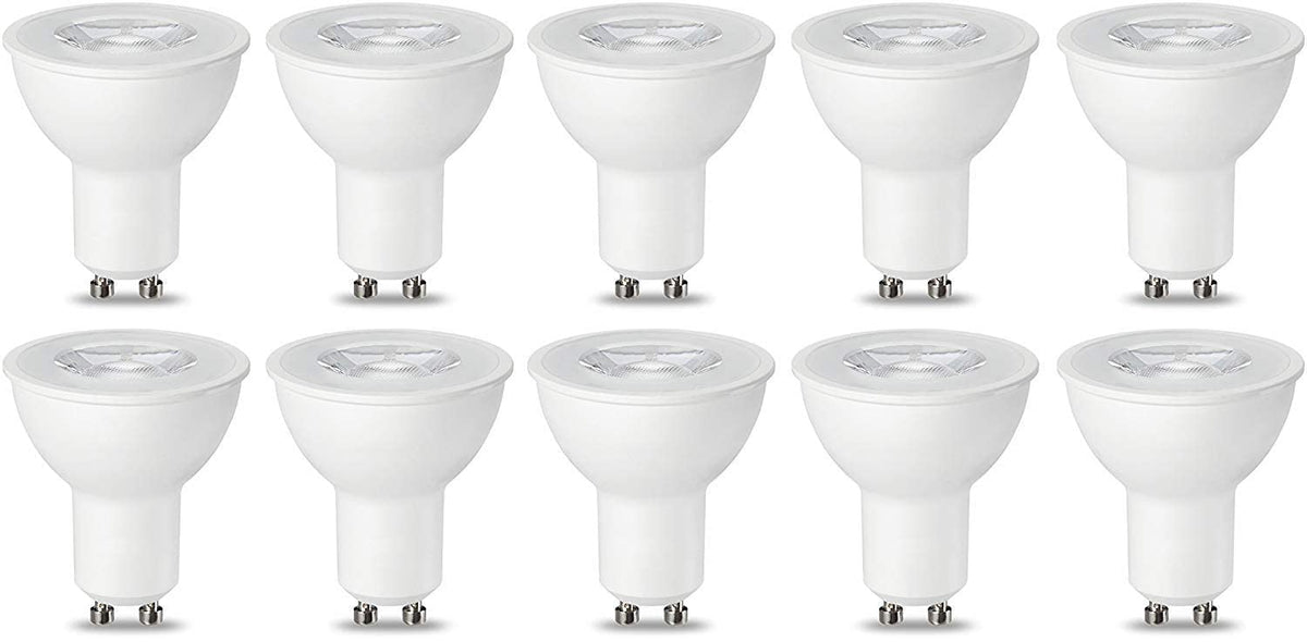 Amazon Basics LED GU10 Spotlight Bulb, 4.7W (equivalent to 50W), Warm White, Non Dimmable - Pack of 10