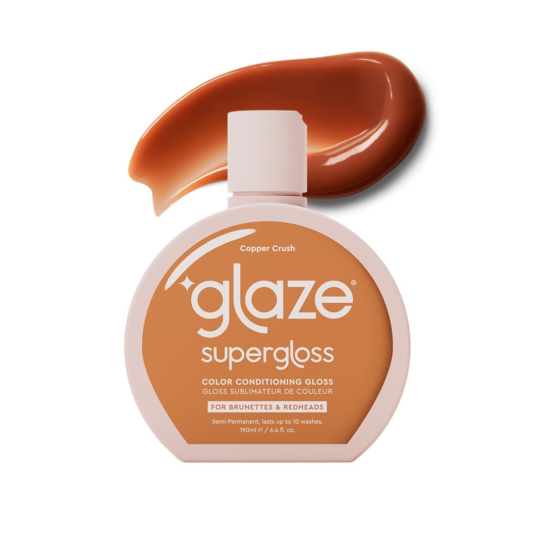Glaze Supergloss Color Conditioning Gloss – Hydrating Semi-Permanent Colour Hair Gloss & Shine Boost – For Natural, Unbleached Dark Brown Hair – 190ml - Sleek Espresso