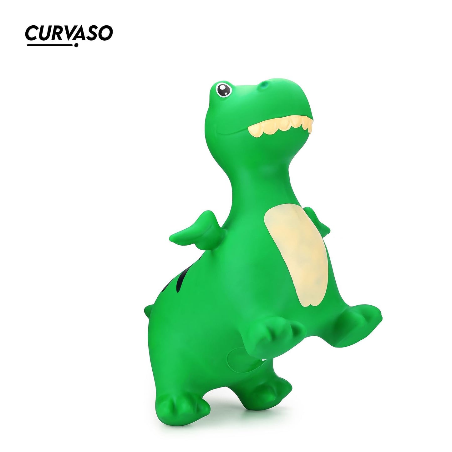 Green Dino Animal Bouncy Jump Space Hopper Inflatable Ride On Kids Children's Fun Toy Gift For Boys Girls Indoors Outdoors Pump Included PA7041