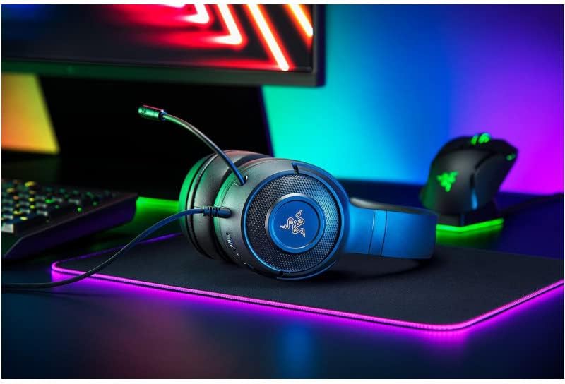 Razer Kraken V3 X USB - Wired USB Gaming Headset (ultra-lightweight at 285g, TriForce 40mm drivers, HyperClear Cardioid Microphone, 7.1 surround sound, Chroma RGB) Black